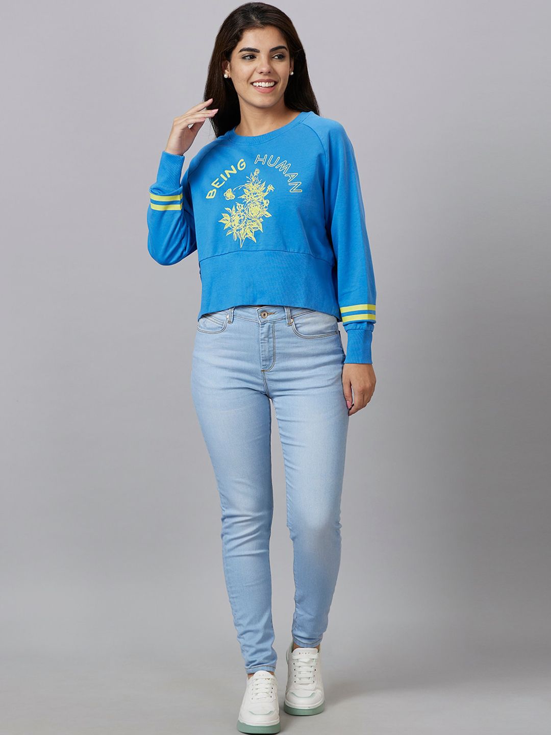 Being Human Women Mid-Rise Skinny Fit Light Fade Jeans