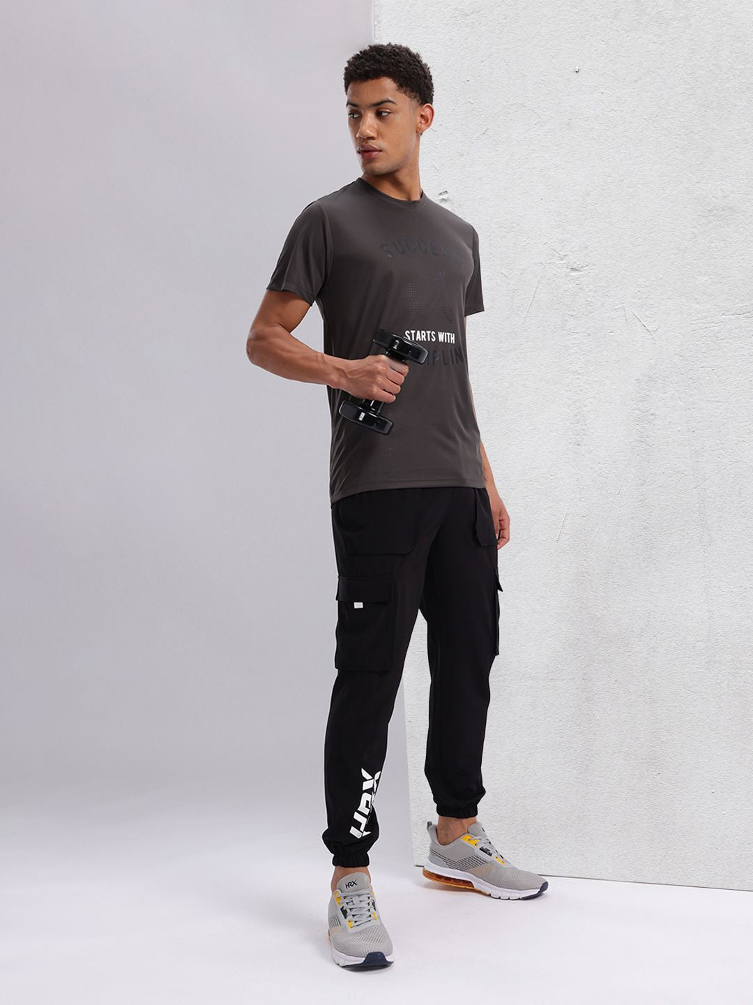 HRX by Hrithik Roshan Rapid-Dry Typography Print Training T-shirt