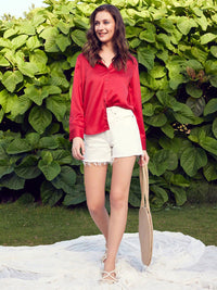 STREET 9 Comfort Fit Satin Casual Shirt