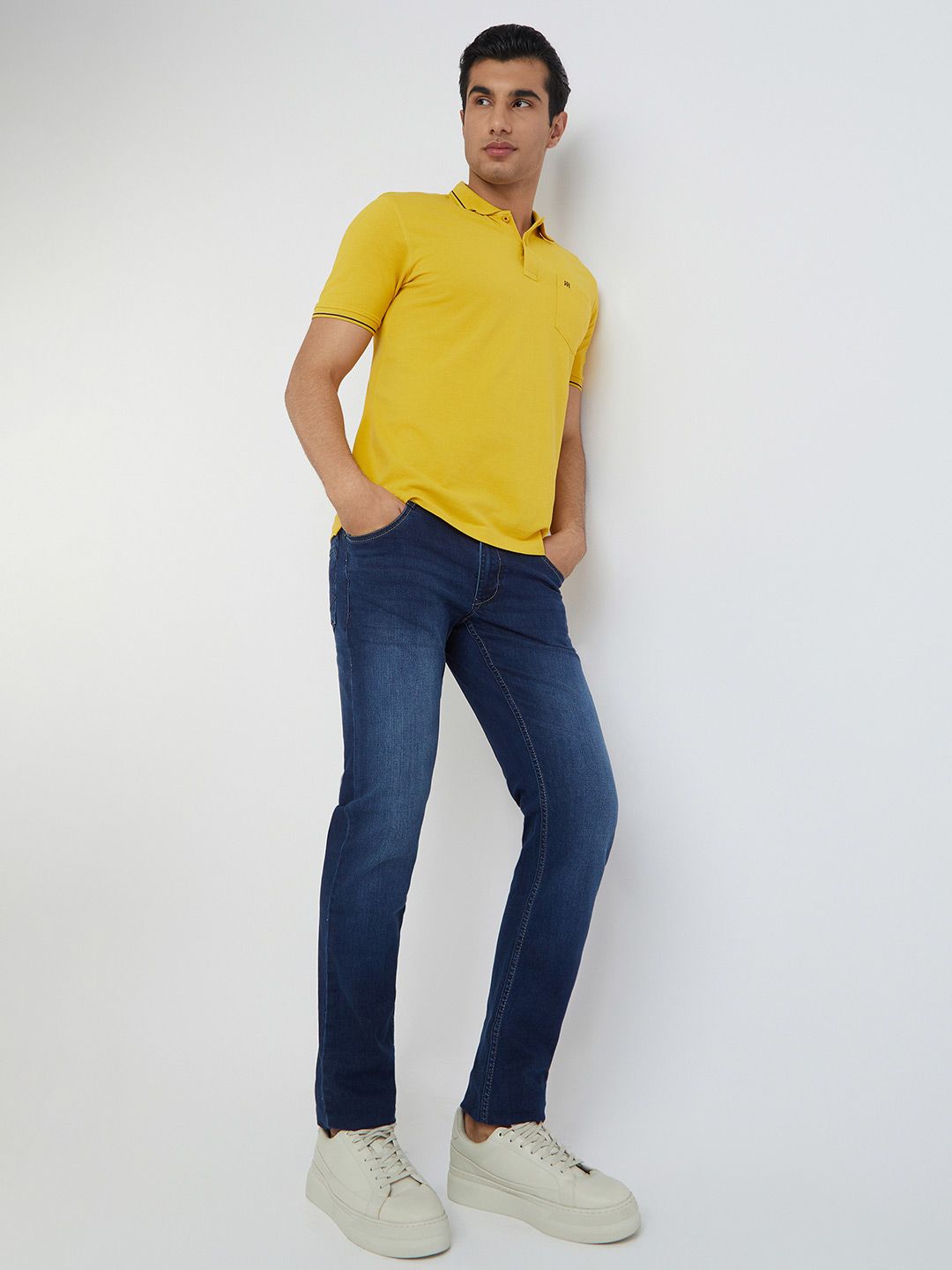 Raymond Pure Cotton Modern Fit Polo Collar T-shirt