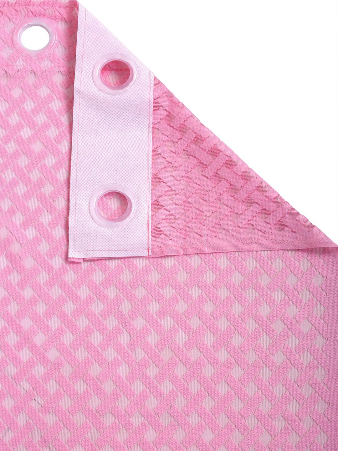 HOSTA HOMES Pink Geometric Long Door Curtain