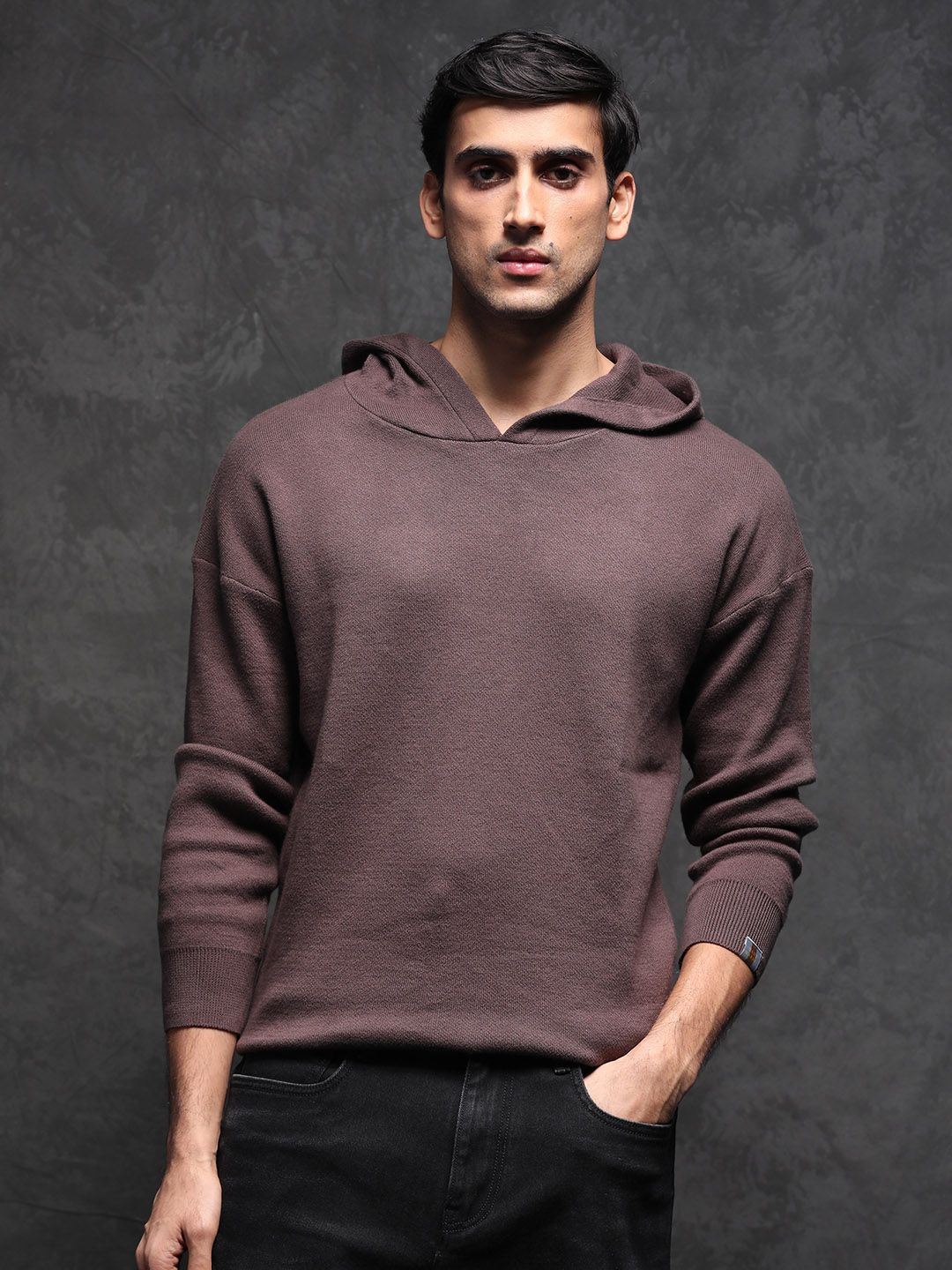 RARE RABBIT Men Zarr Slim Fit Hooded Sweatshirt