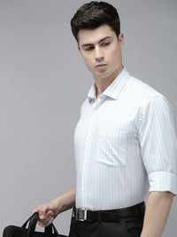 Park Avenue Slim Fit Striped Pure Cotton Formal Shirt