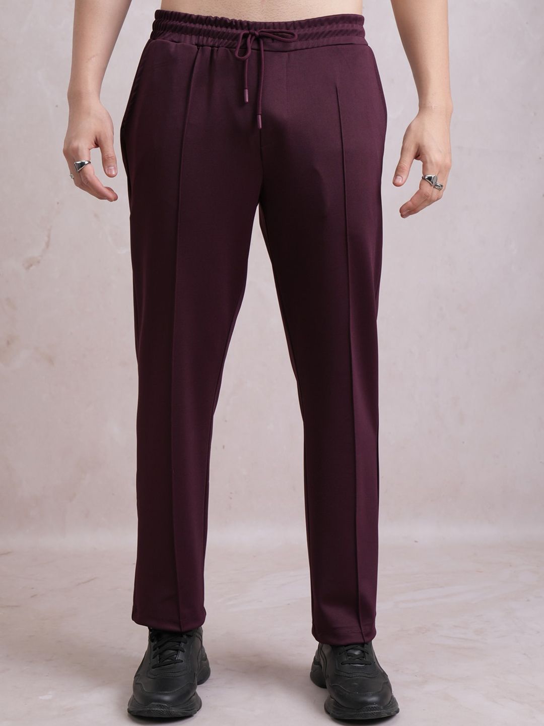 HIGHLANDER Burgundy Mock Collar Sweatshirt & Track Pants