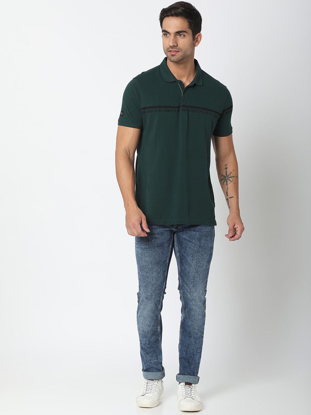 SPYKAR Men Blue Mid Rise Heavy Fade Jeans