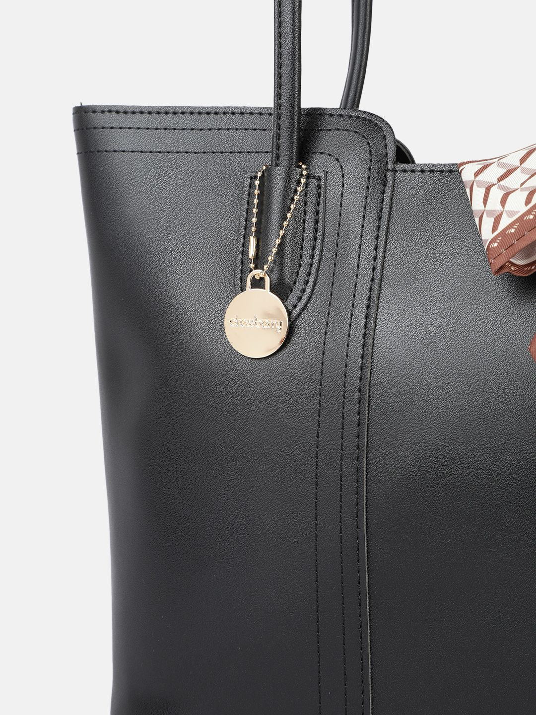 DressBerry Structured Shoulder Bag with Scarf