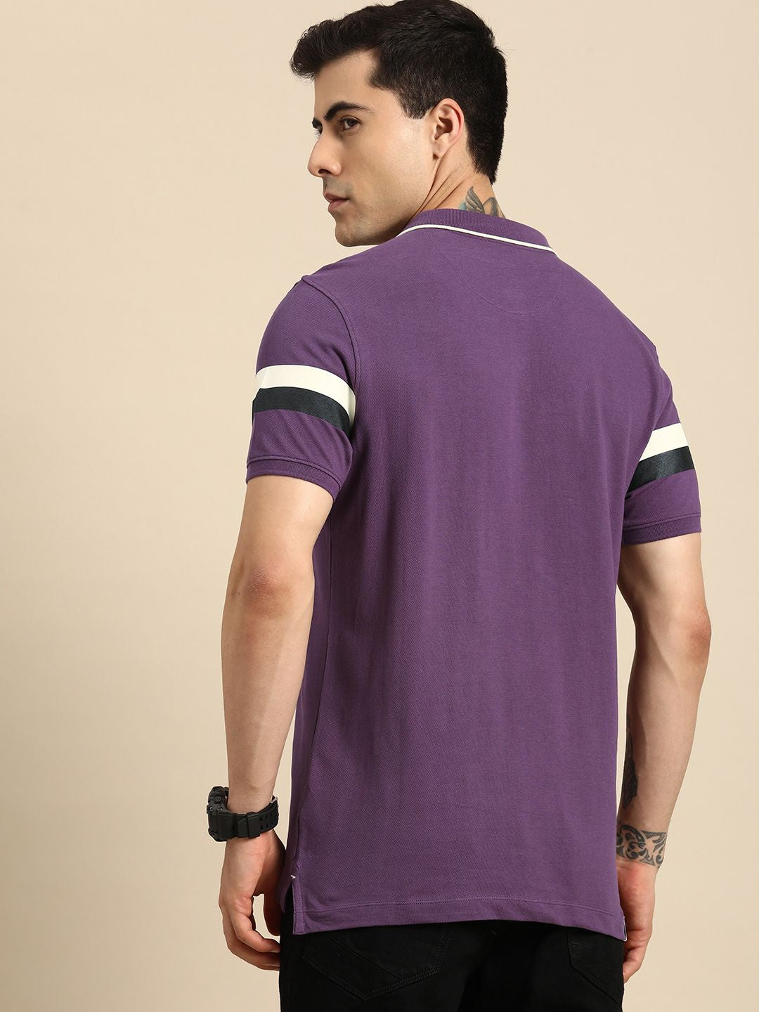 Being Human Men Polo Collar Pure Cotton T-shirt