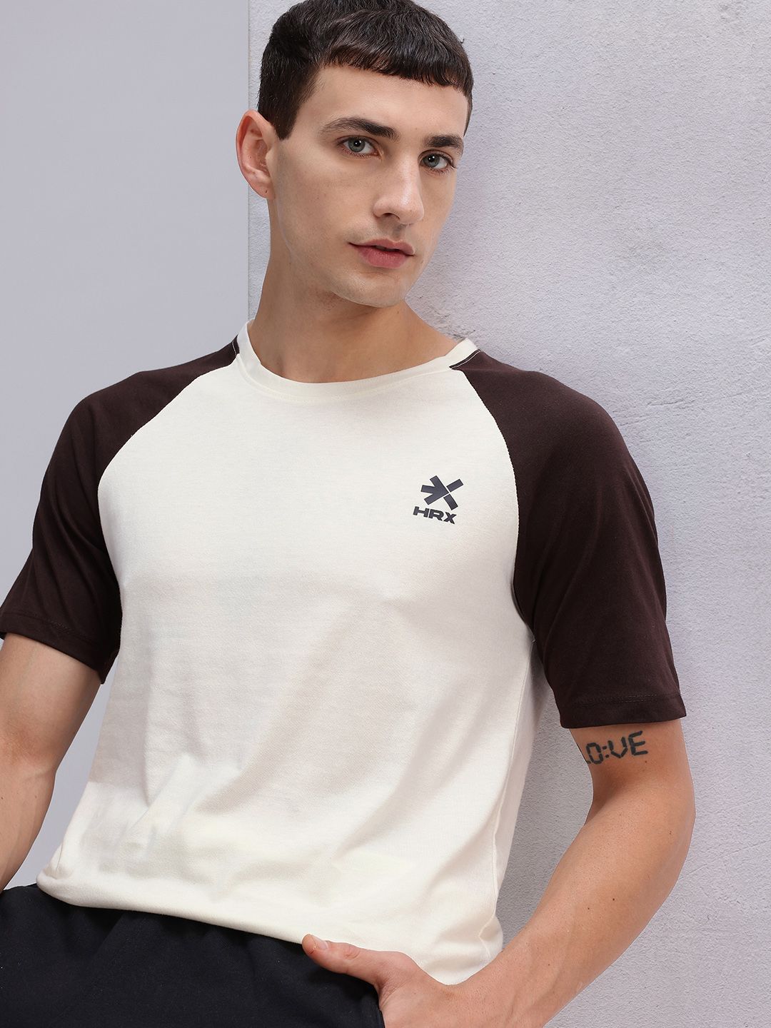 HRX by Hrithik Roshan Contrast Sleeve Lifestyle T-shirt