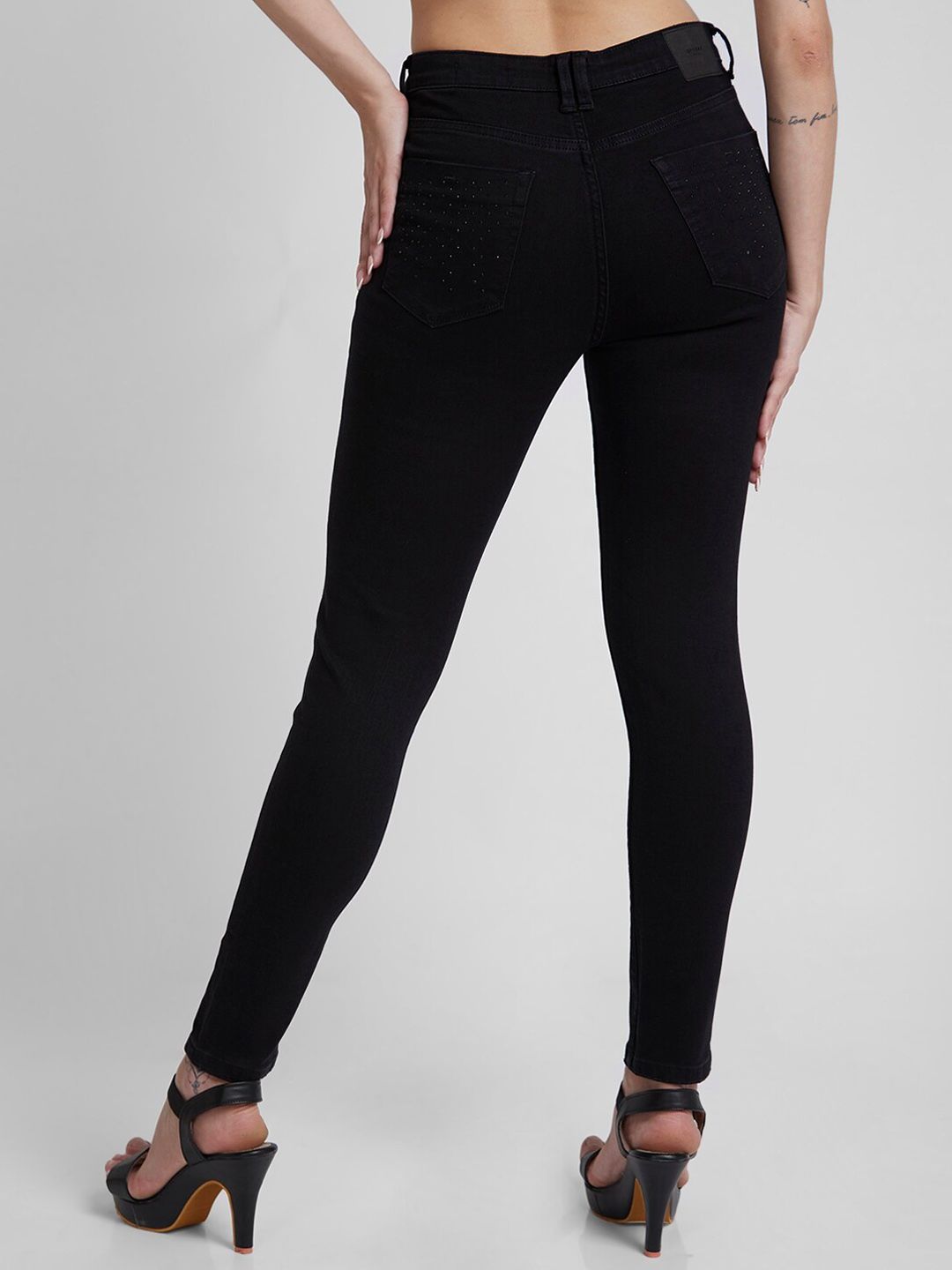 SPYKAR Women Super Skinny Fit Clean Look Mid-Rise Stretchable Jeans