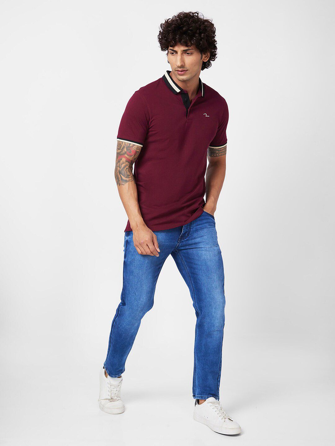 SPYKAR Polo Collar Slim Fit T-shirt