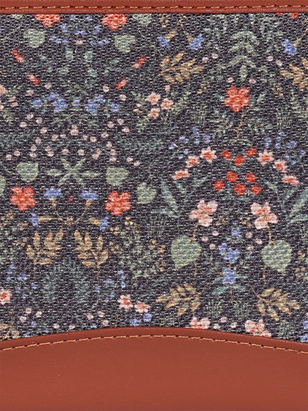 ZOUK Women Floral Printed Zip Detail Zip Around Wallet