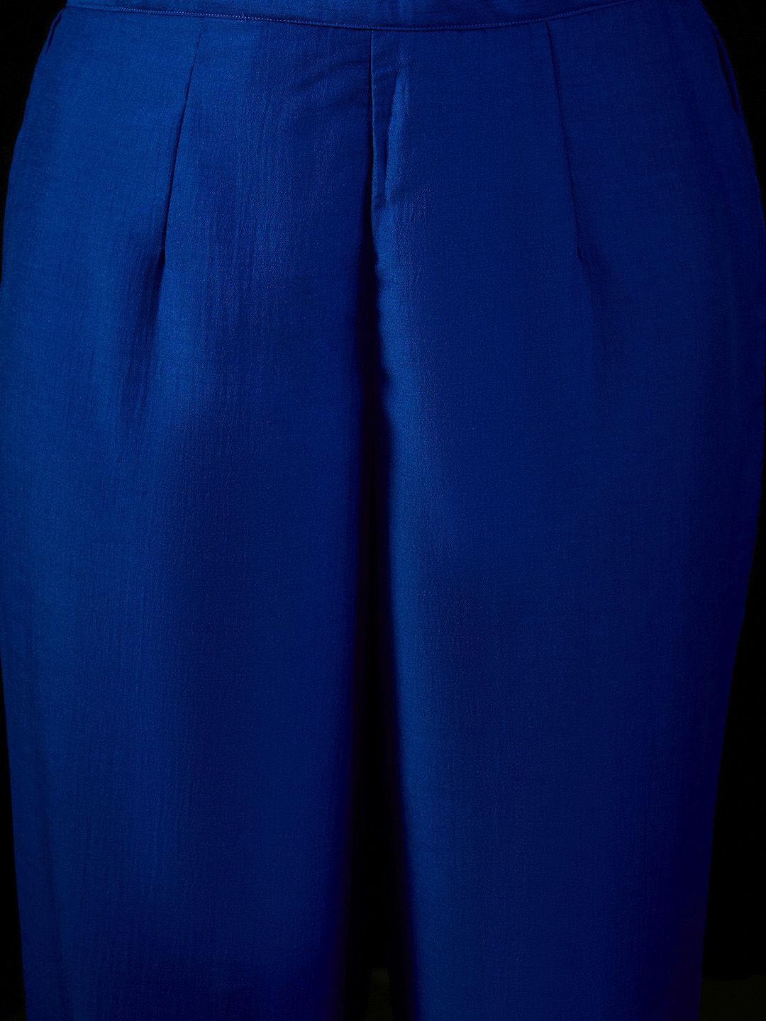 Indo Era V Neck Floral Yoke Design Zardozi Straight Kurta with Trouser & Dupatta