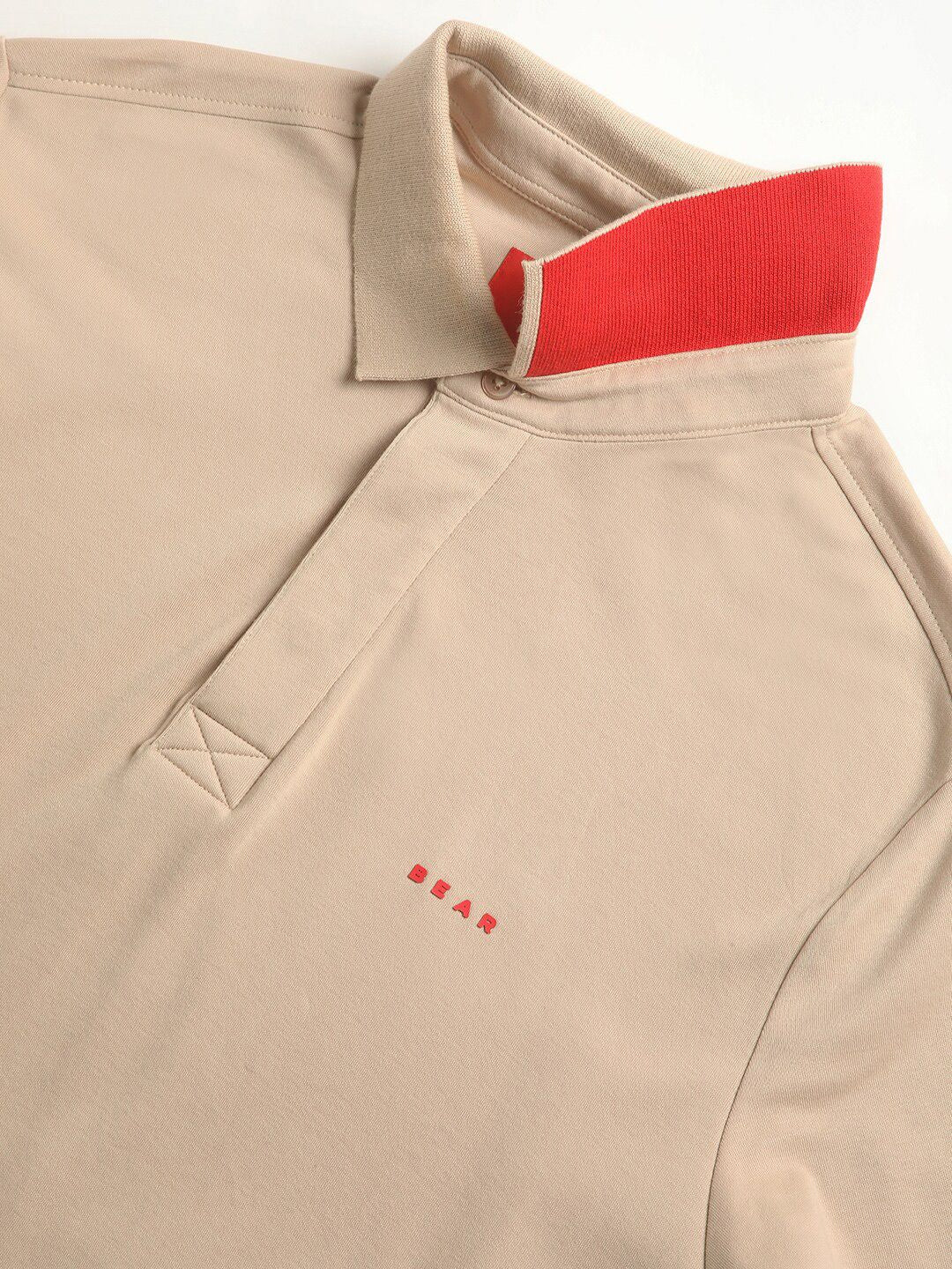 THE BEAR HOUSE Polo Collar Slim Fit Pure Cotton T-shirt