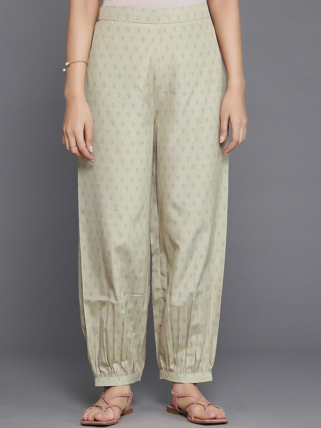 Libas Floral Printed Regular Sequinned Kurta with Salwar & Dupatta