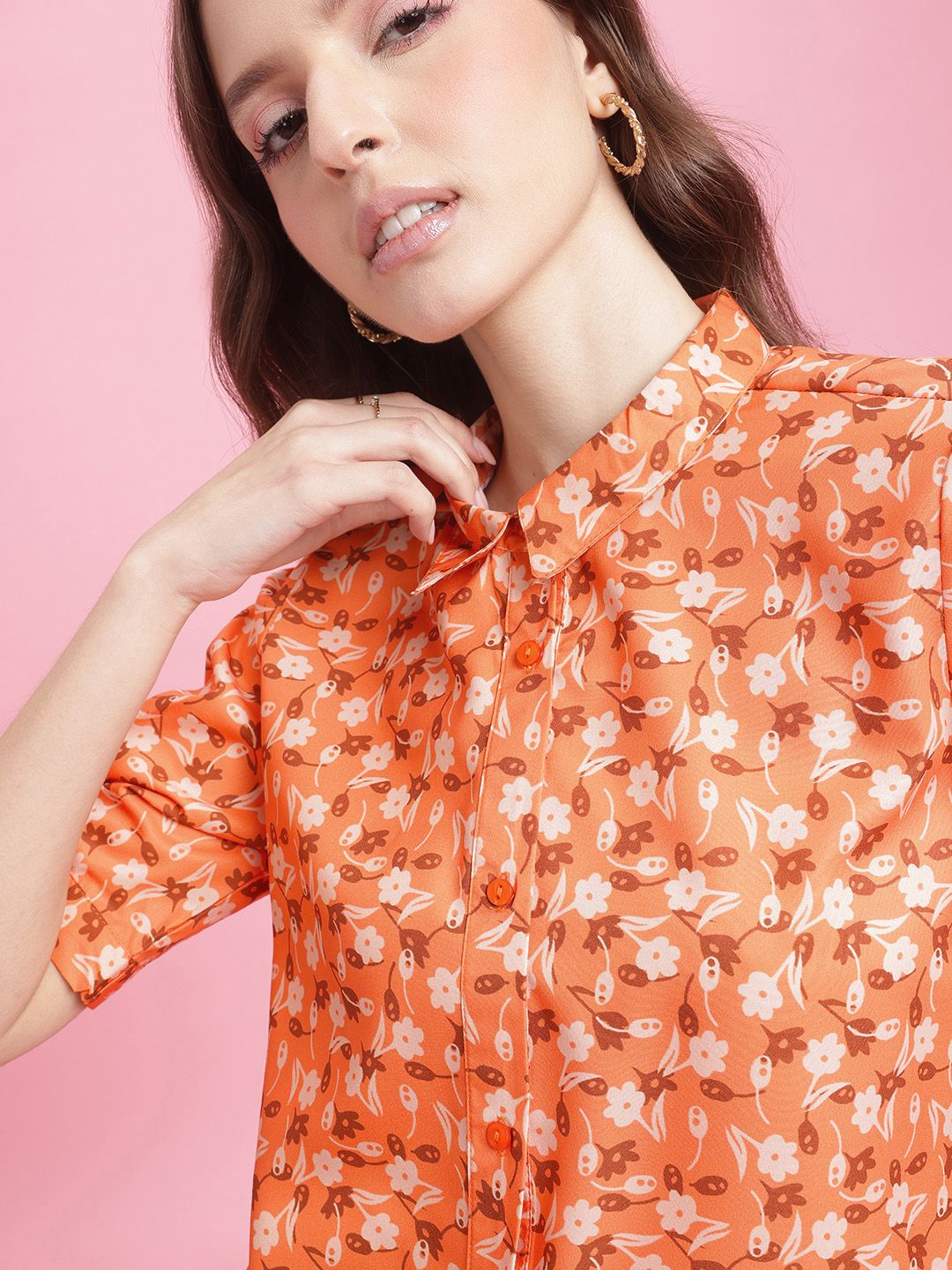 DressBerry Floral Print Casual Shirt