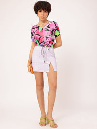 DressBerry Blush & Bold Printed Ruched Top