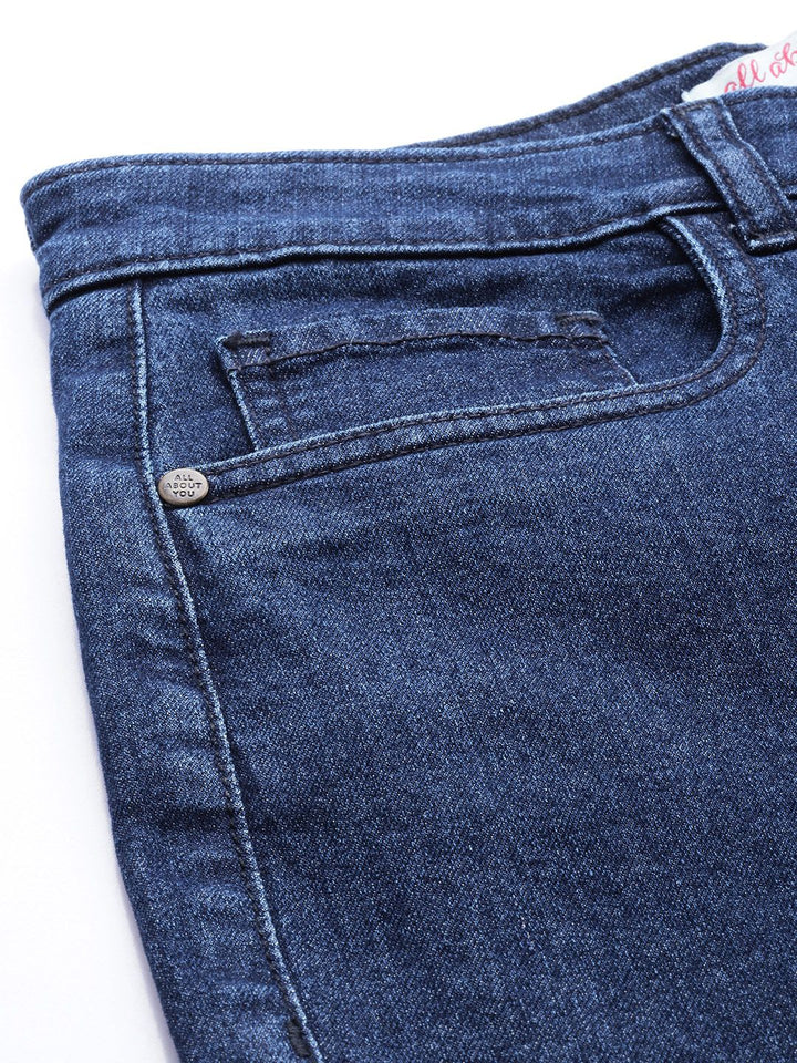 all about you Women Straight Fit Light Fade Stretchable  Cargo Jeans