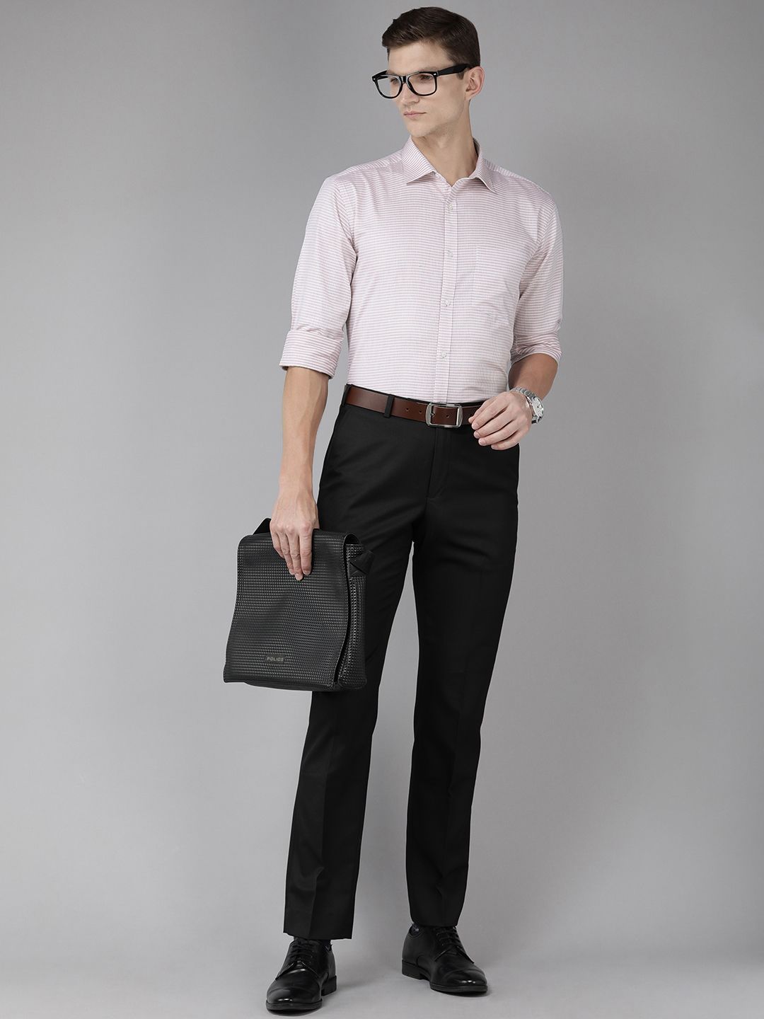 Park Avenue Self Design Slim Fit Pure Cotton Formal Shirt