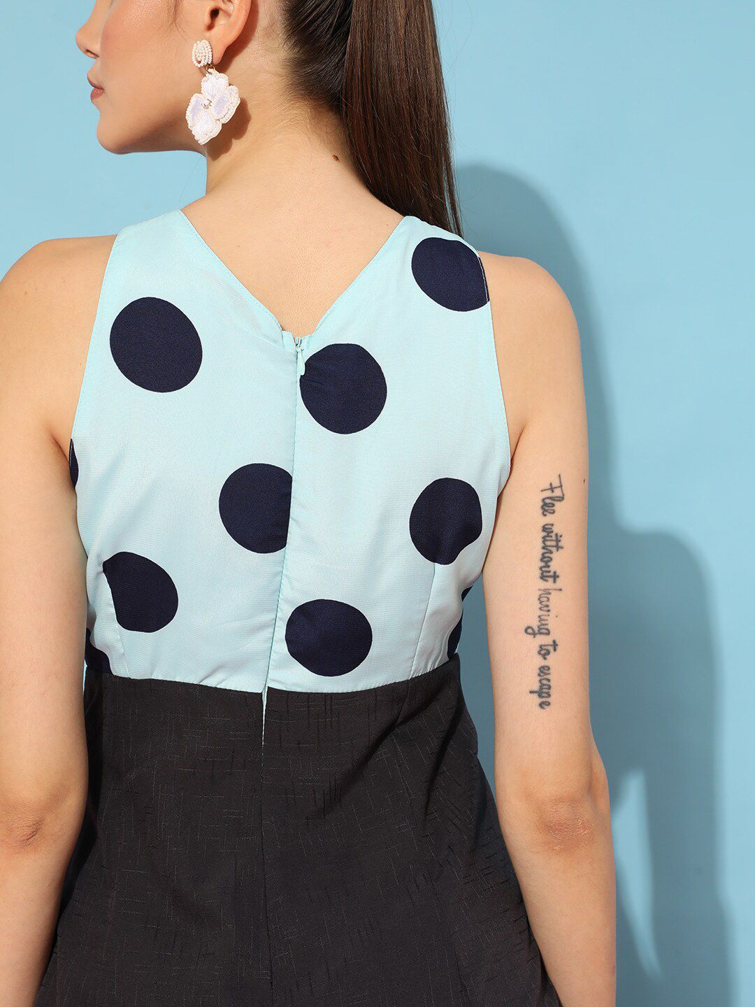 STREET 9 Women Turquoise Blue & Navy Printed Jumpsuit