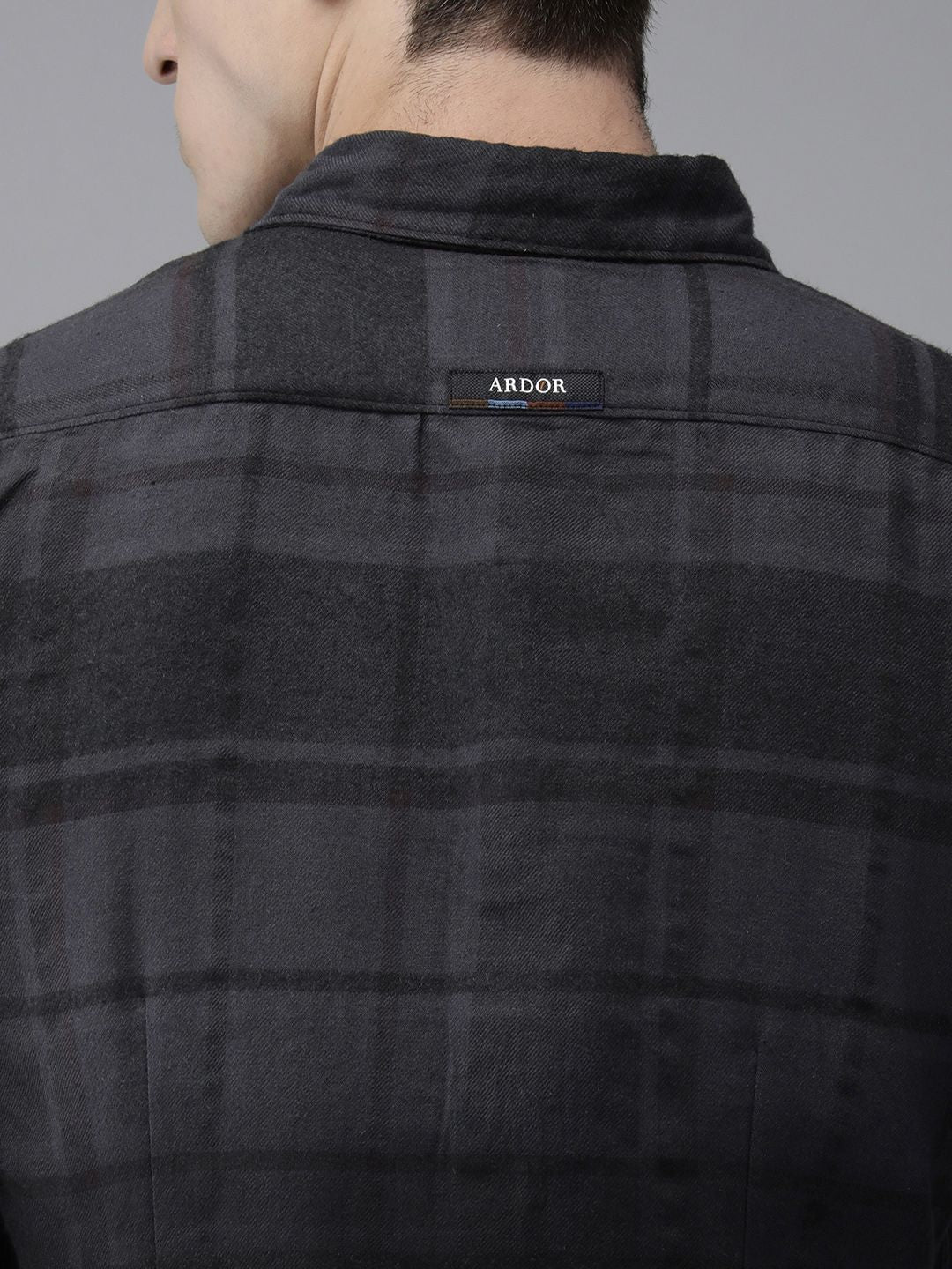 THE BEAR HOUSE Ardor Edition Men Navy Blue Cotton Slim Fit Windowpane Checked Casual Shirt