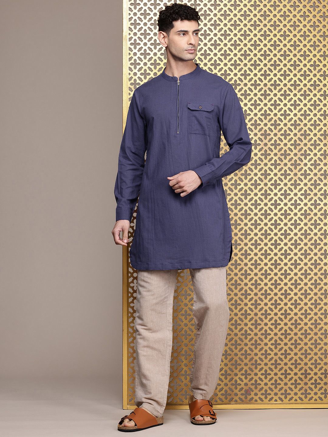 House of Pataudi Pure Cotton Rozana Kurta
