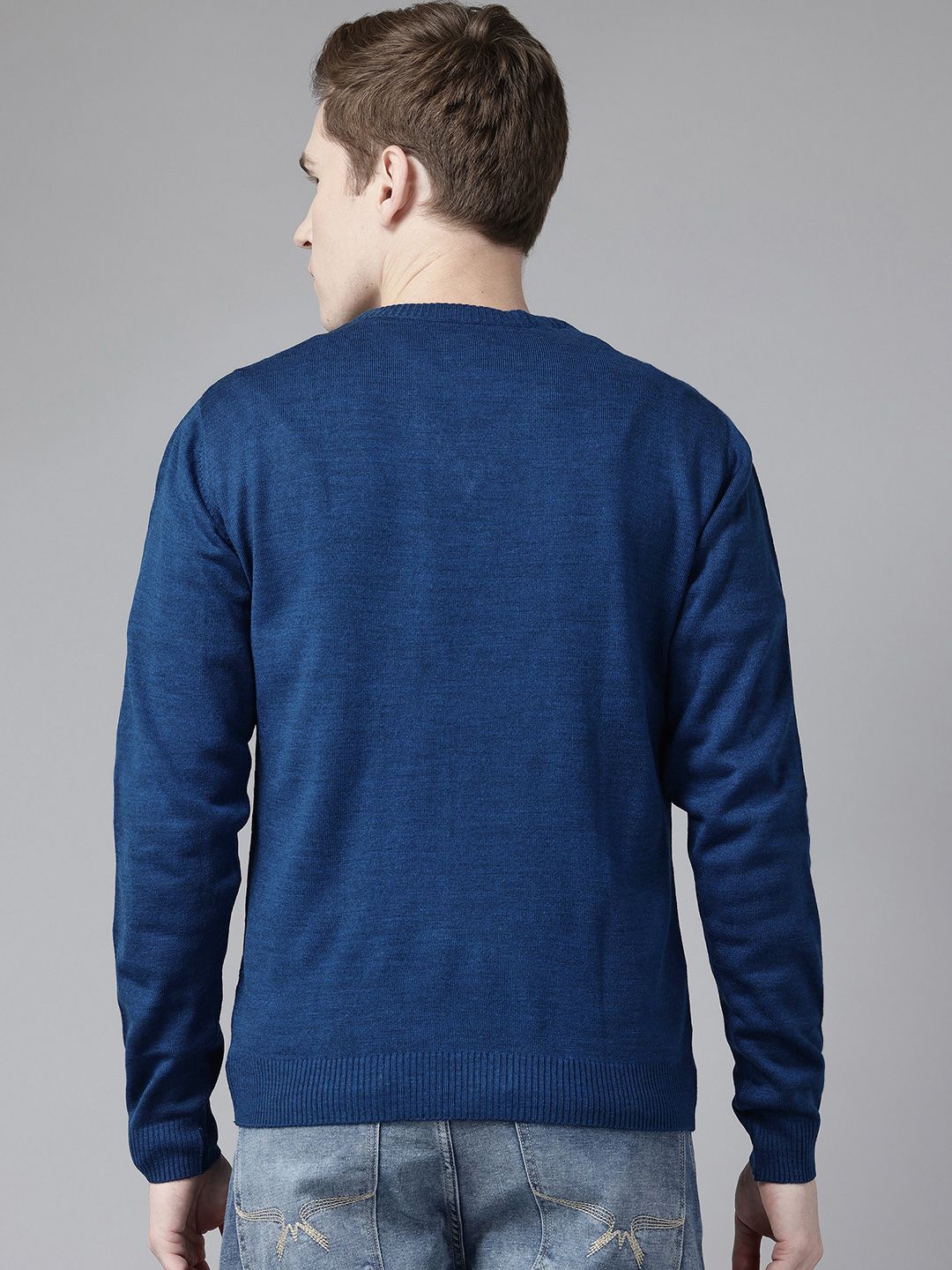 Park Avenue Men Self Design Acrylic Pullover