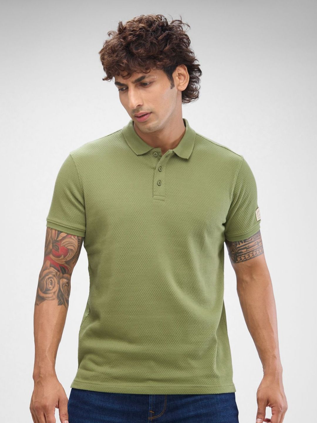 SPYKAR Men Polo Collar Solid Slim Fit T-shirt