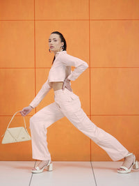 STREET 9 Women Relaxed Loose Fit High-Rise Pleated Satin Trousers