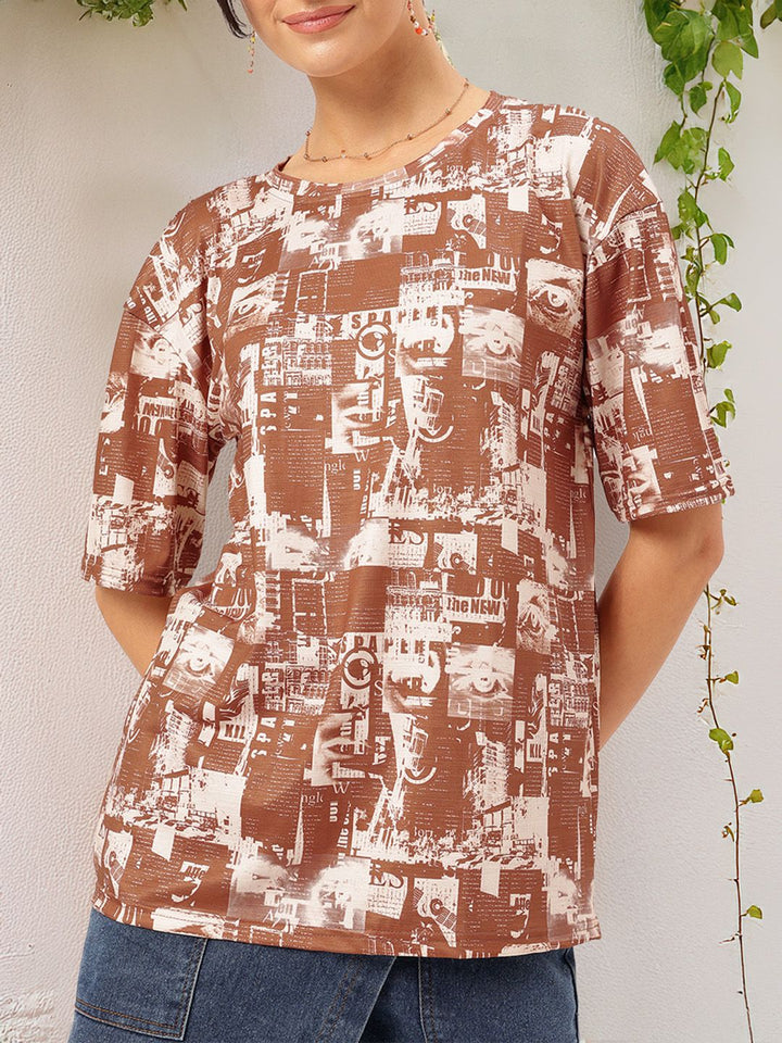 DressBerry Quirky Chronicles Graphic Printed Insta-Ready Comfy Tee