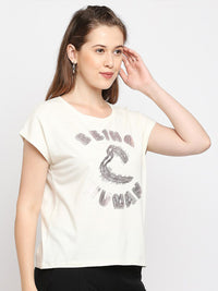 Being Human Typography Printed Casual Cotton T-shirt