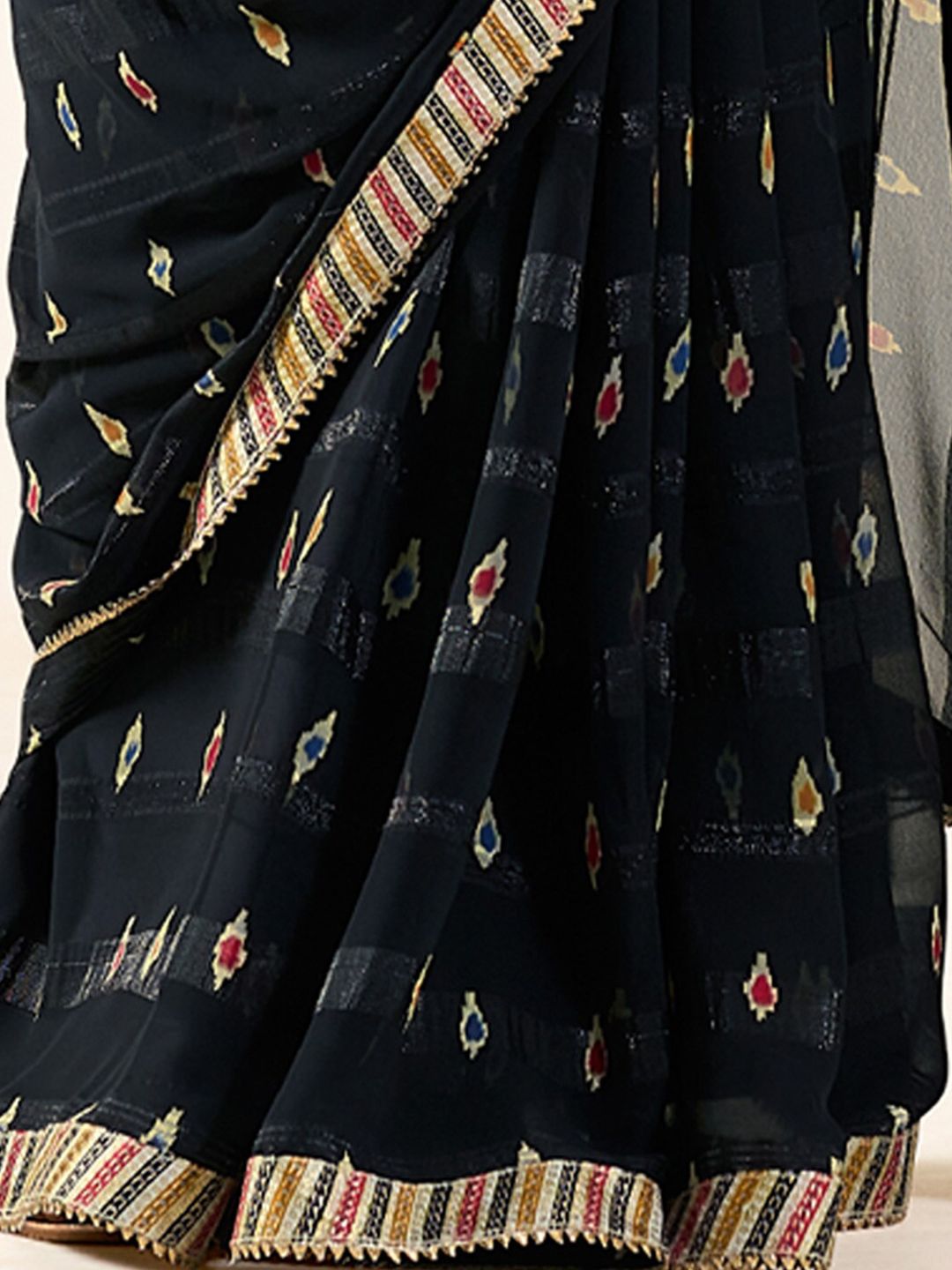 Saree mall Sequinned Poly Georgette Saree