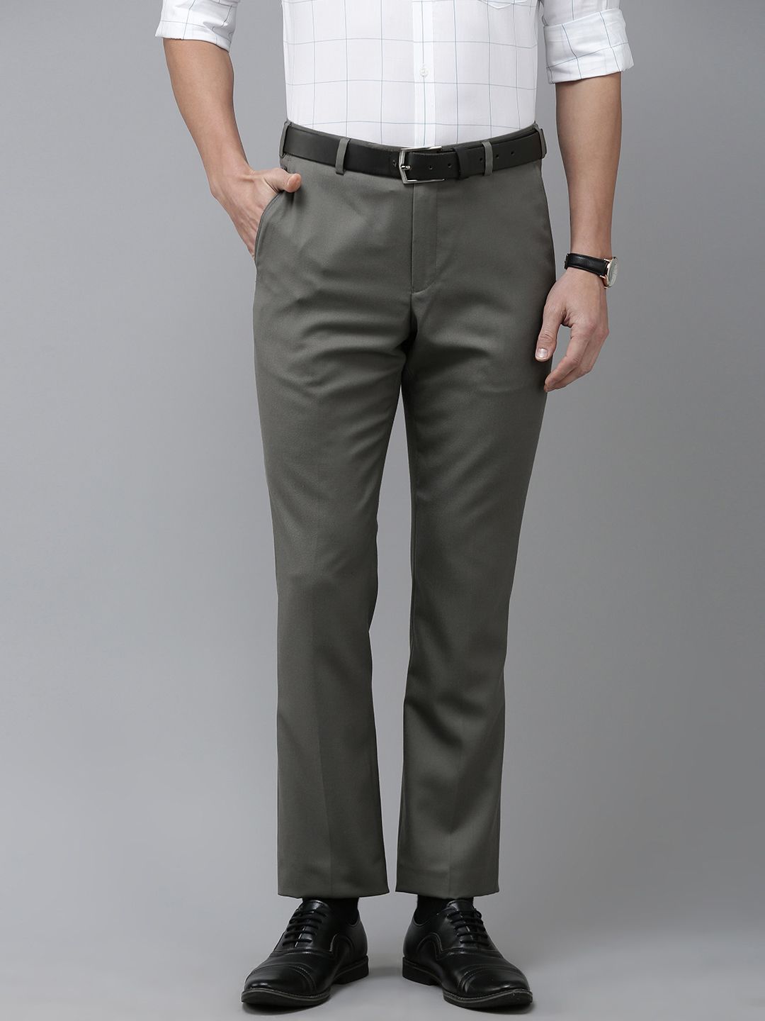 Park Avenue Men Mid-Rise Formal Trousers