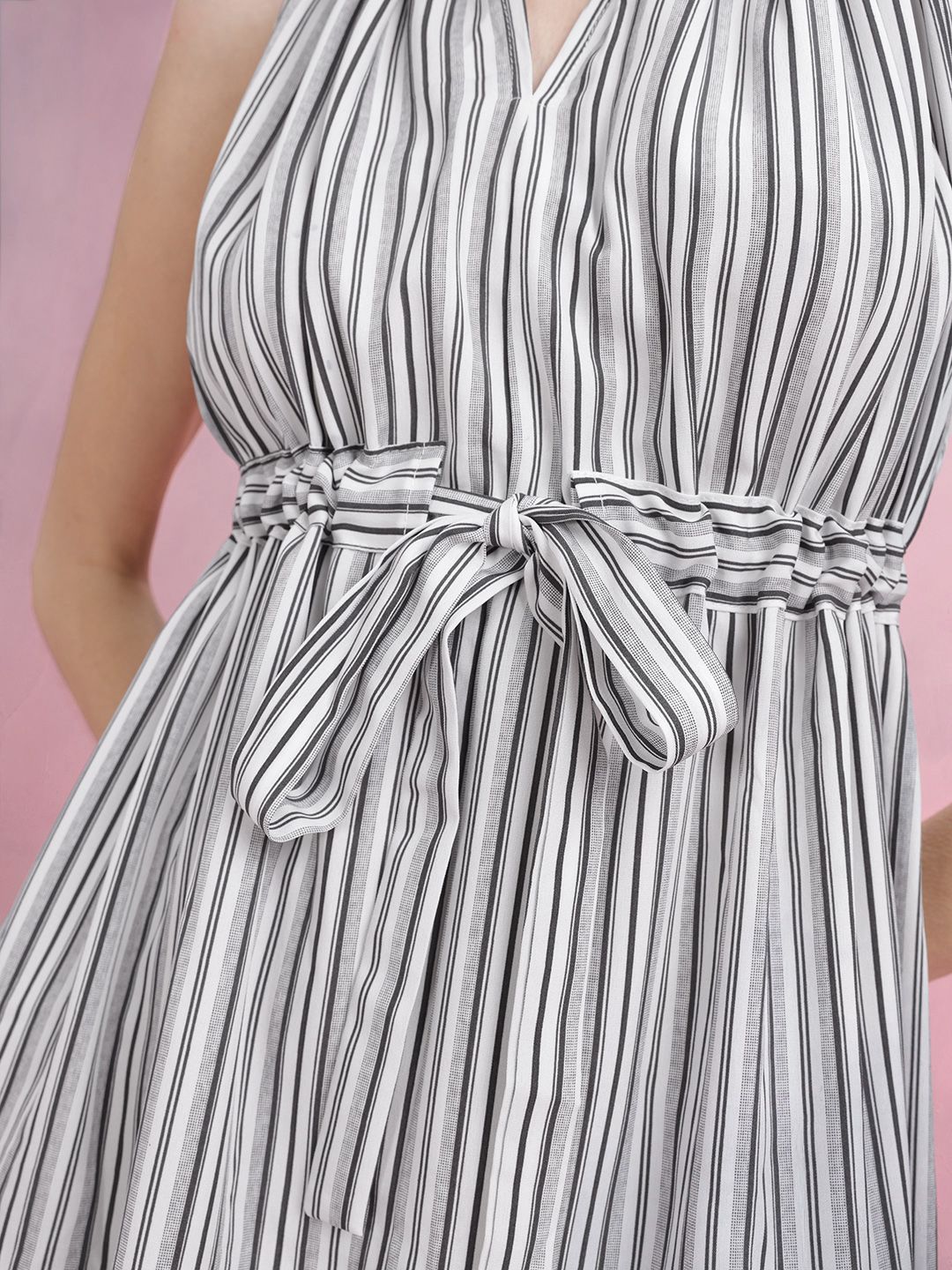 DressBerry Striped A-Line Dress