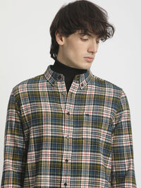 The Bear House Men Checked Slim Fit Casual Shit