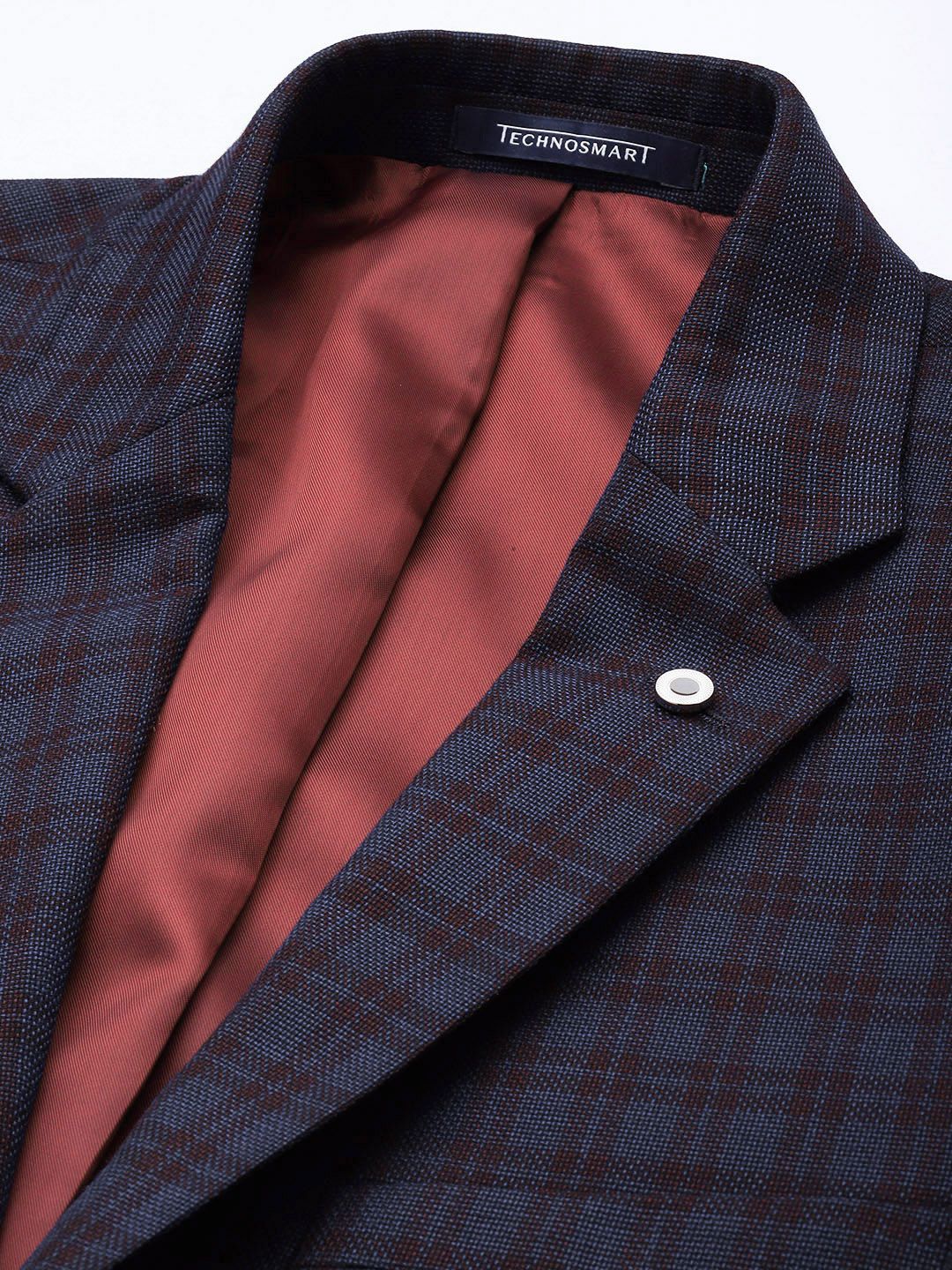 Raymond Men Contemporary Fit Checked Formal Blazer