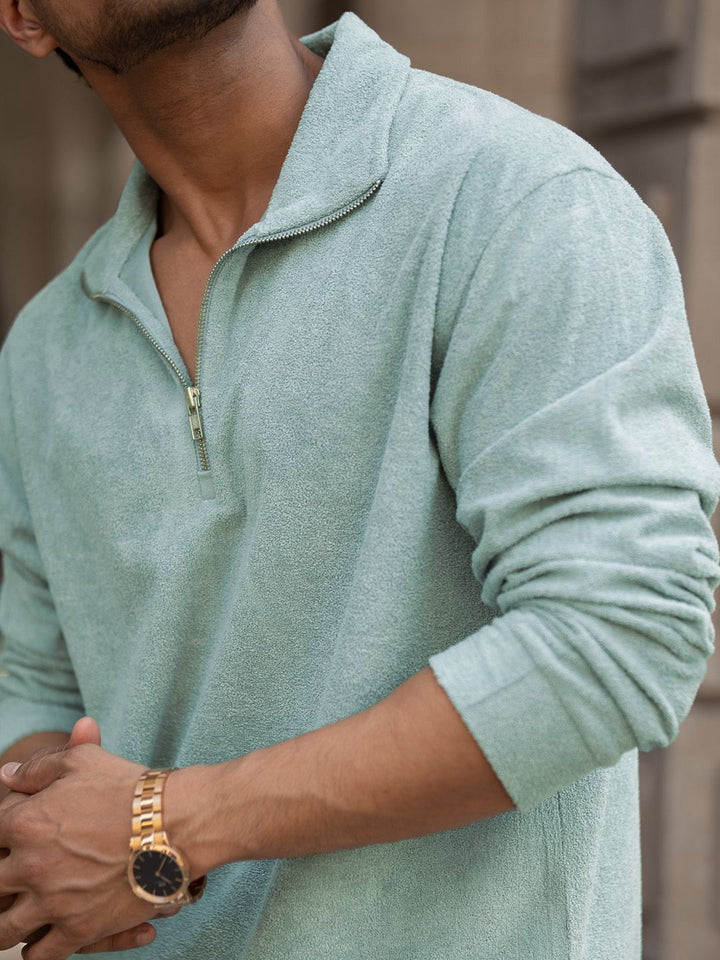 Powerlook Men Solid Polo Collar T-shirt