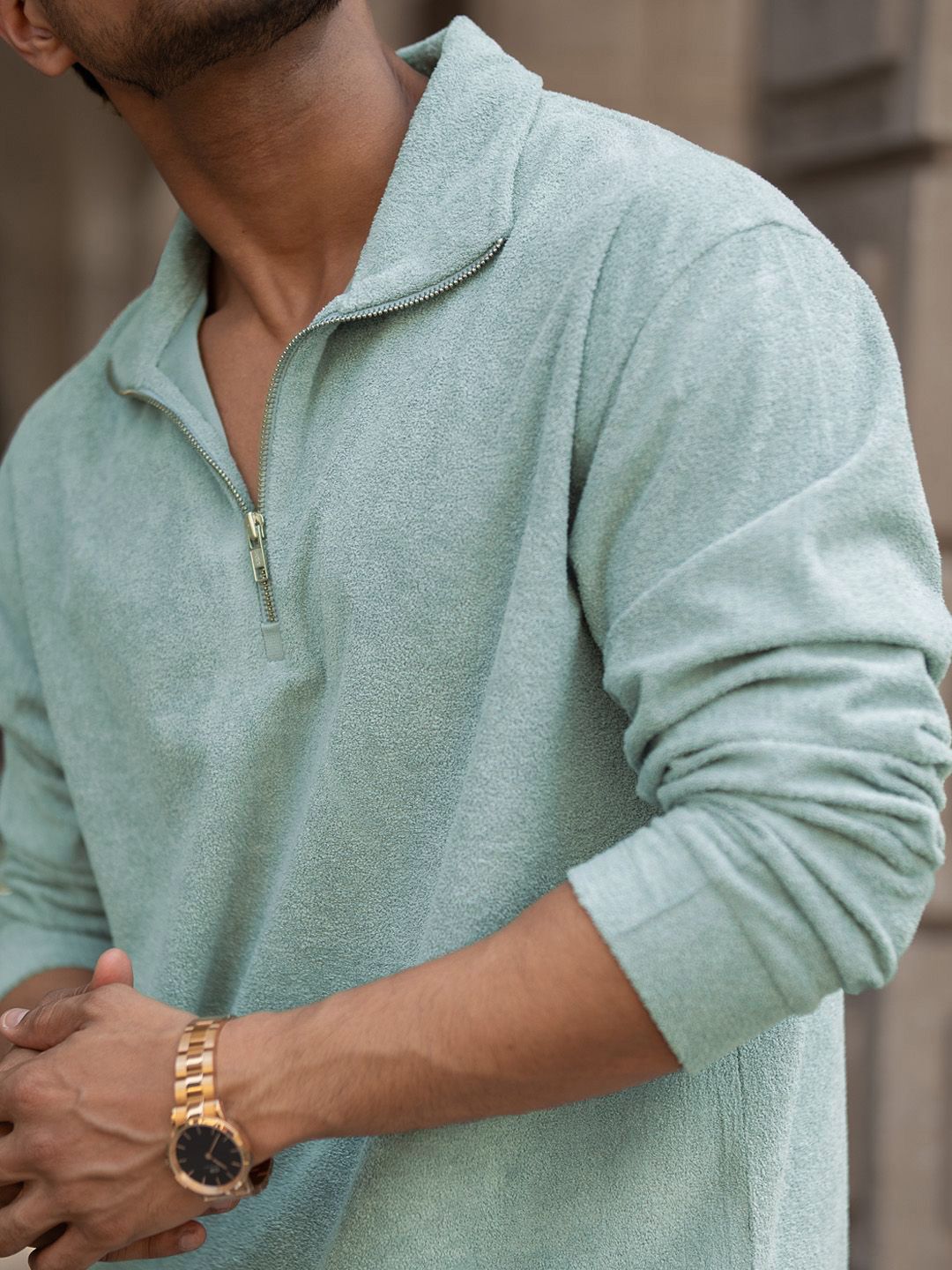 Powerlook Men Solid Polo Collar T-shirt