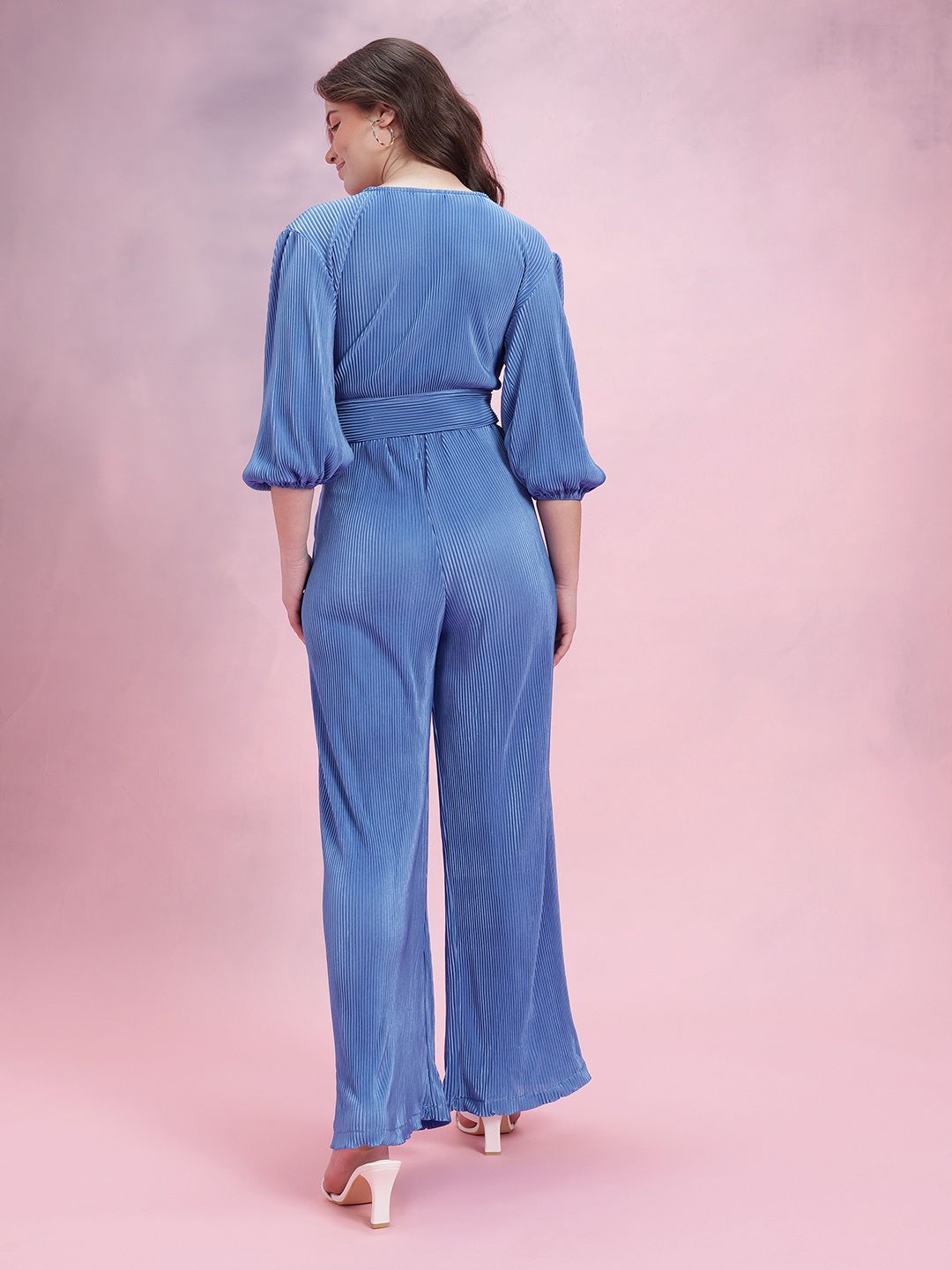 DressBerry Solid Accordion Pleats Co-Ords