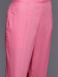 Indo Era Floral Printed Empire Gotta Patti Pure Cotton Kurta With Trousers