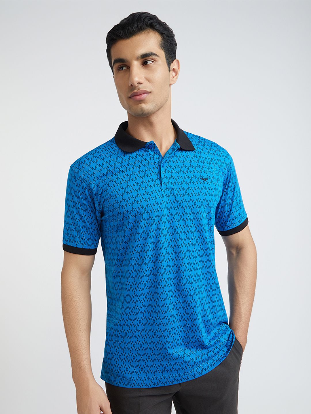 Park Avenue Printed Polo Collar Slim Fit T-shirt