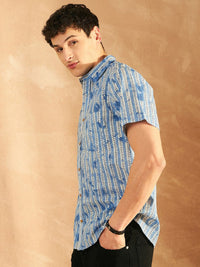 DENNISON Block Printed Lightweight Casual Shirt