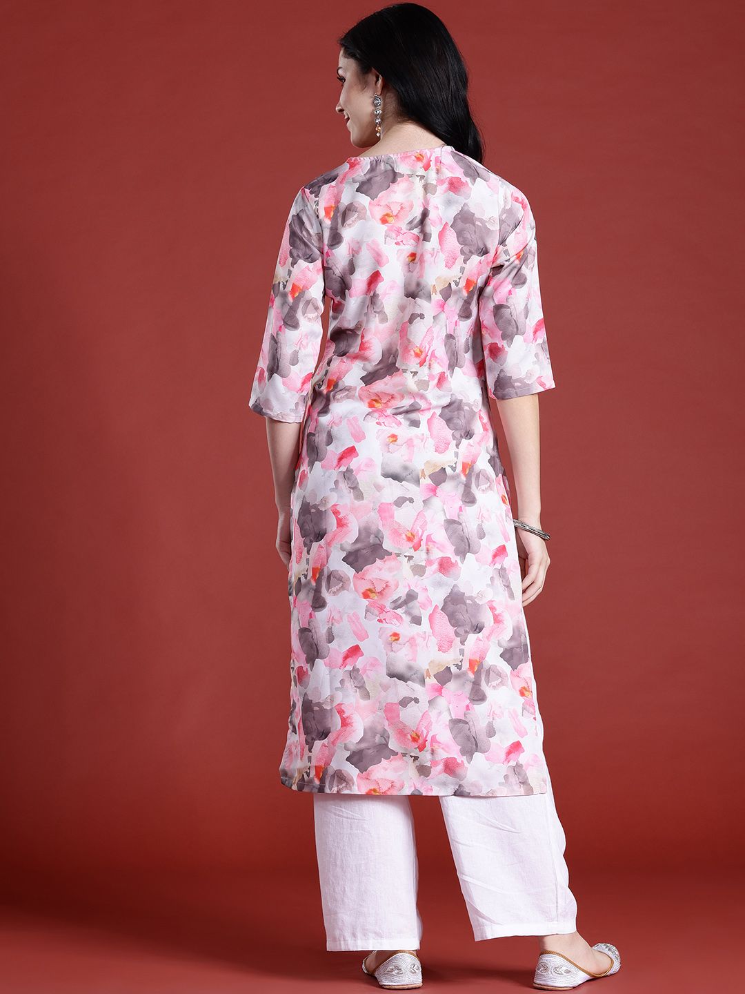 Anouk Floral Printed Floral Straight Kurta