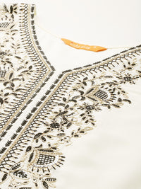 Indo Era Ethnic Motifs Embroidered Zari Kurta With Trousers & Dupatta