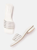 Lino Perros Women Striped Open Toe Flats