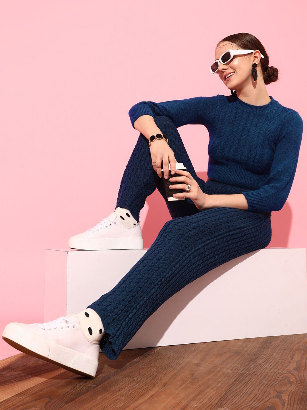 STREET 9 Women Slim Fit Pleated Trousers