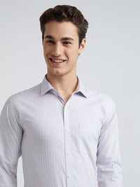 Park Avenue Men Slim Fit Vertical Stripes Opaque Pure Cotton Formal Shirt