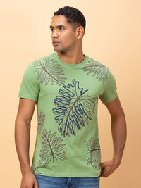 Being Human Pure Cotton Floral Printed Cut Outs T-shirt