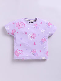 Happy Faces Kids Girls Peppa Pig Printed Pure Cotton T-Shirt
