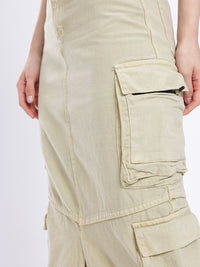 DressBerry Versatile Vogue Cargo Style Denim Maxi Skirt