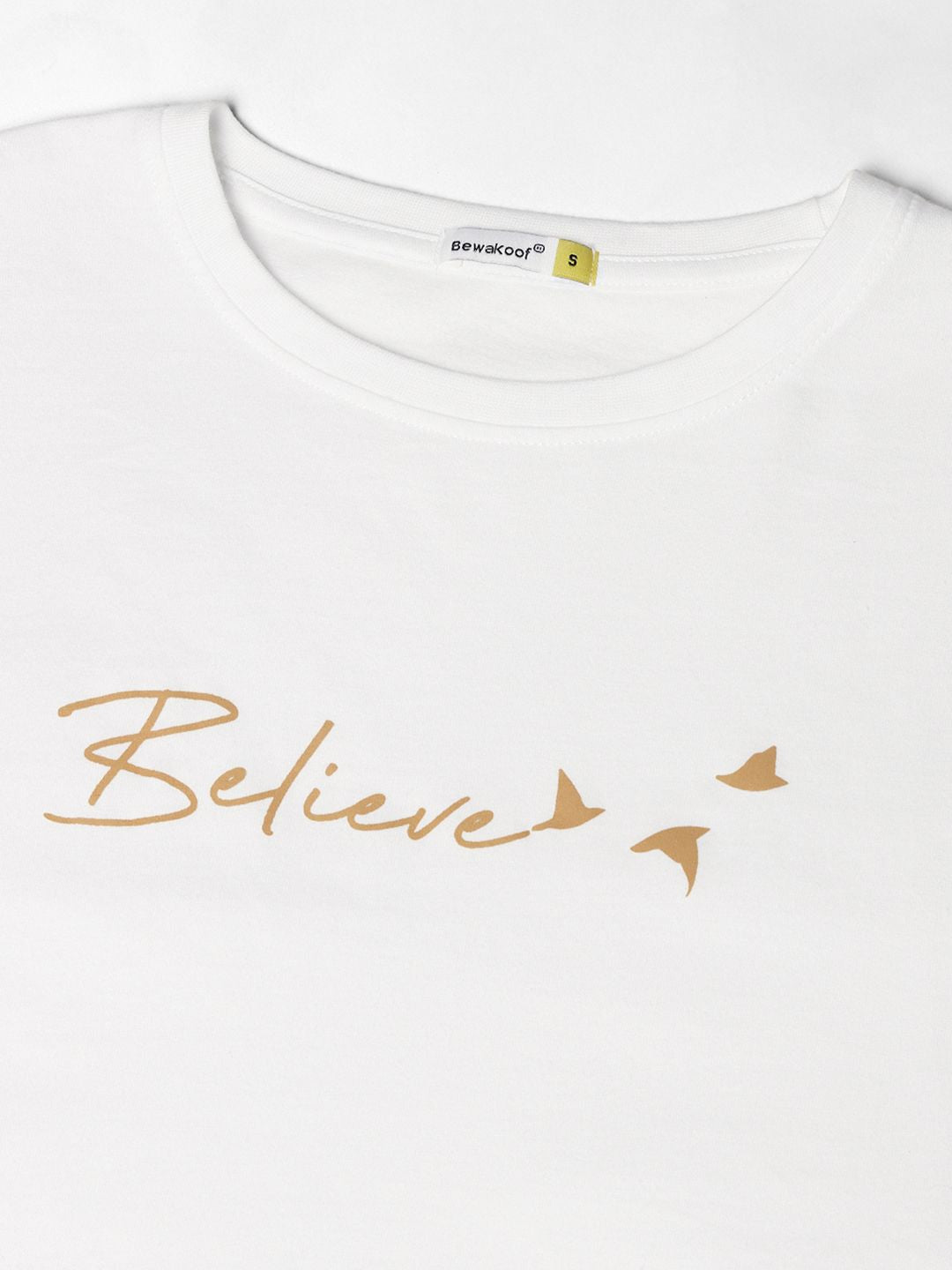 Bewakoof Women Printed Drop-Shoulder Sleeves Boyfriend Fit T-shirt